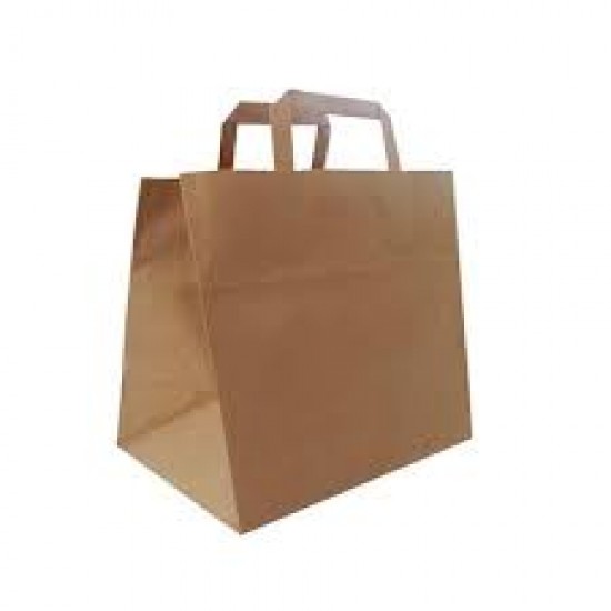Next χάρτινη τσάντα delivery καφέ με πλακέ χερούλι Υ27x32x17εκ. 1 ΤΕΜΑΧΙΟ